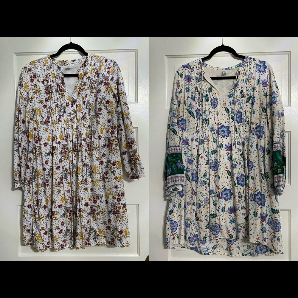 BUNDLE - 2 floral Old Navy Long Sleeve Dresses